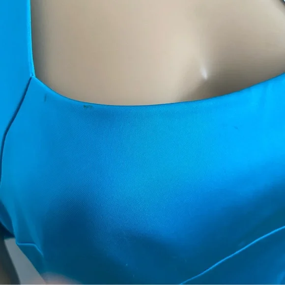 Cache Blue Satin Halter Dress Size 0 - Picture 7 of 8